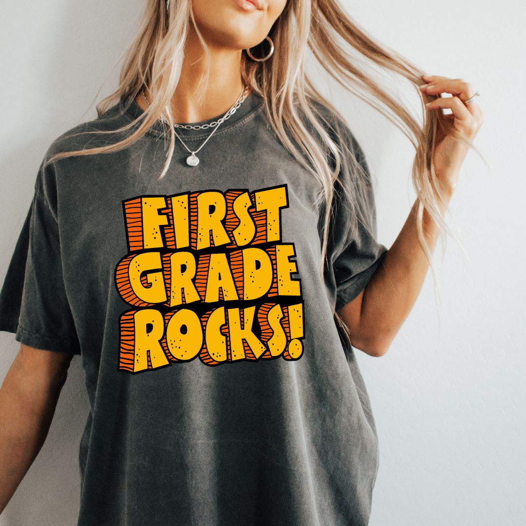 First Grade Rocks! Tee || Grade Level Tee