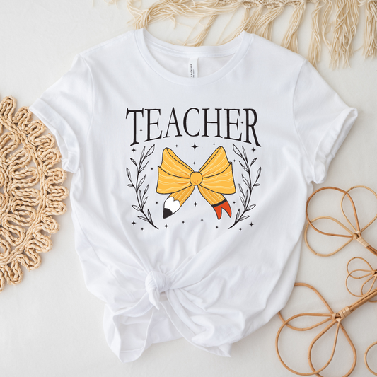 Teacher Bow Tee || Grade Level Tee