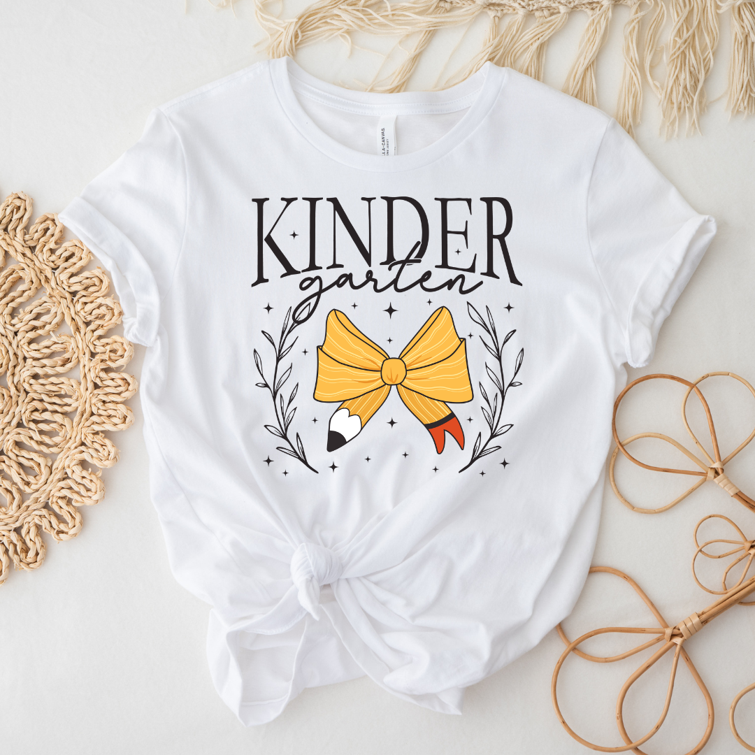 Kindergarten Bow Tee || Grade Level Tee