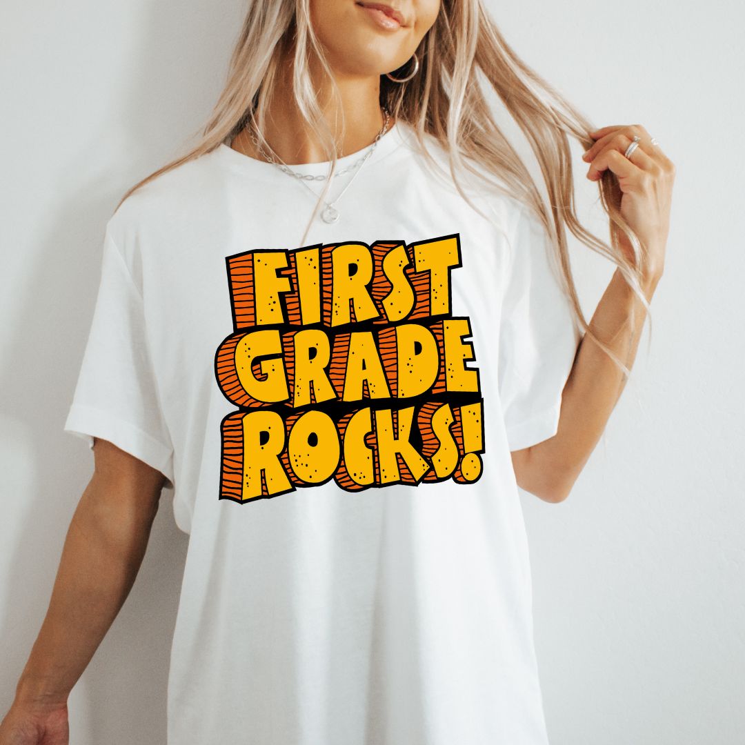 First Grade Rocks! Tee || Grade Level Tee