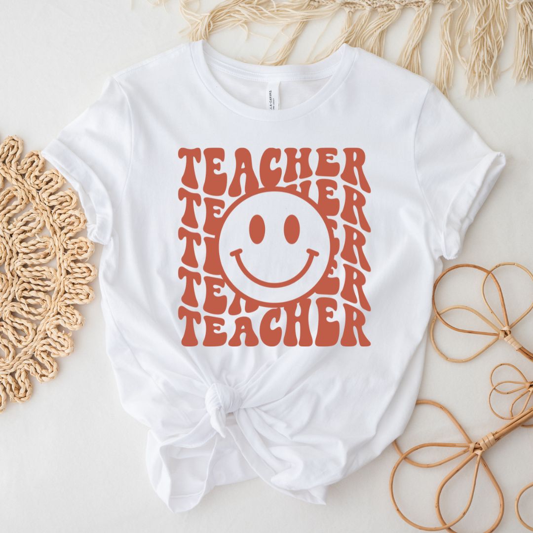 Wavy Teacher Smiley Tee