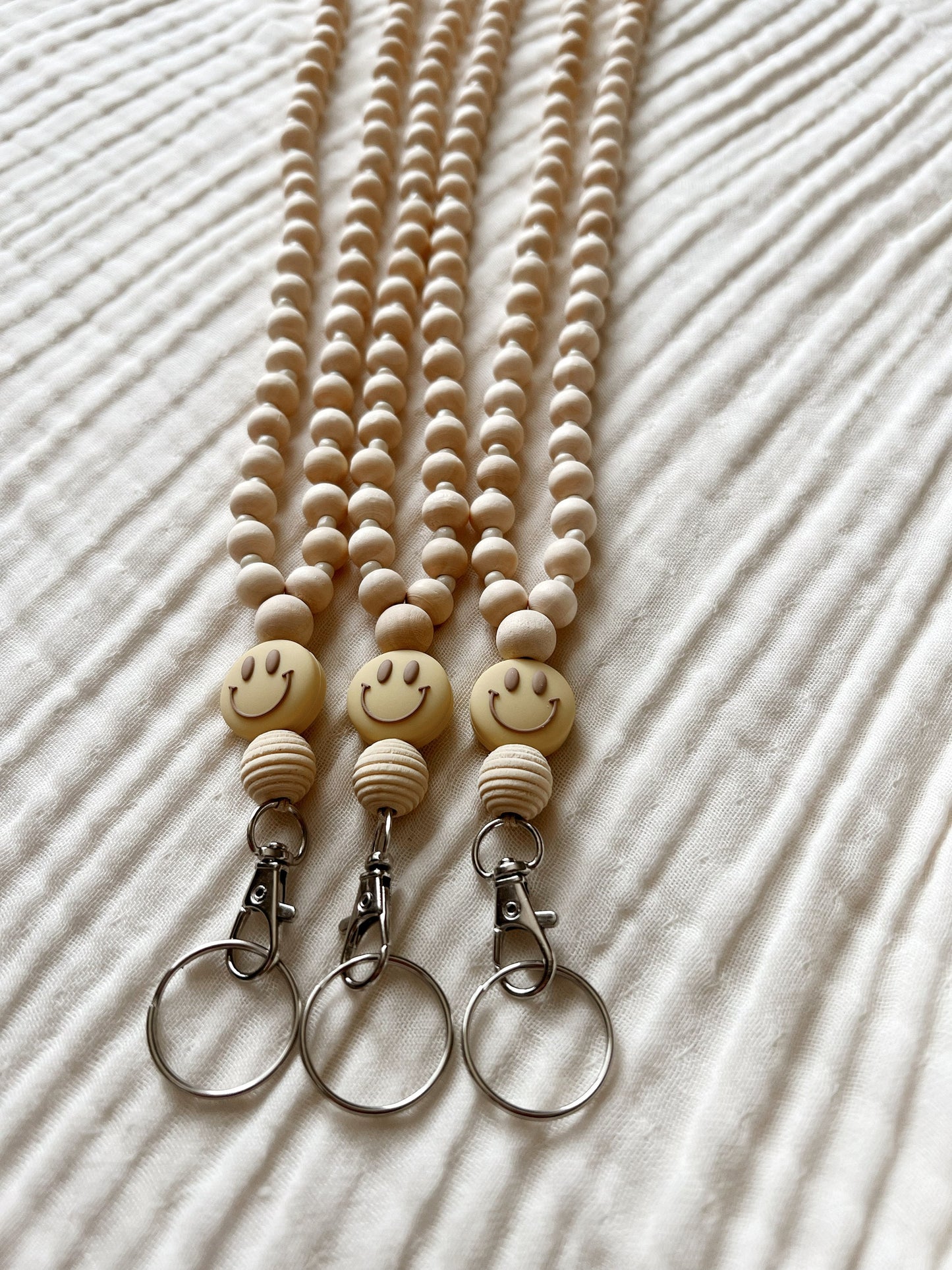 Neutral Smiley Lanyard