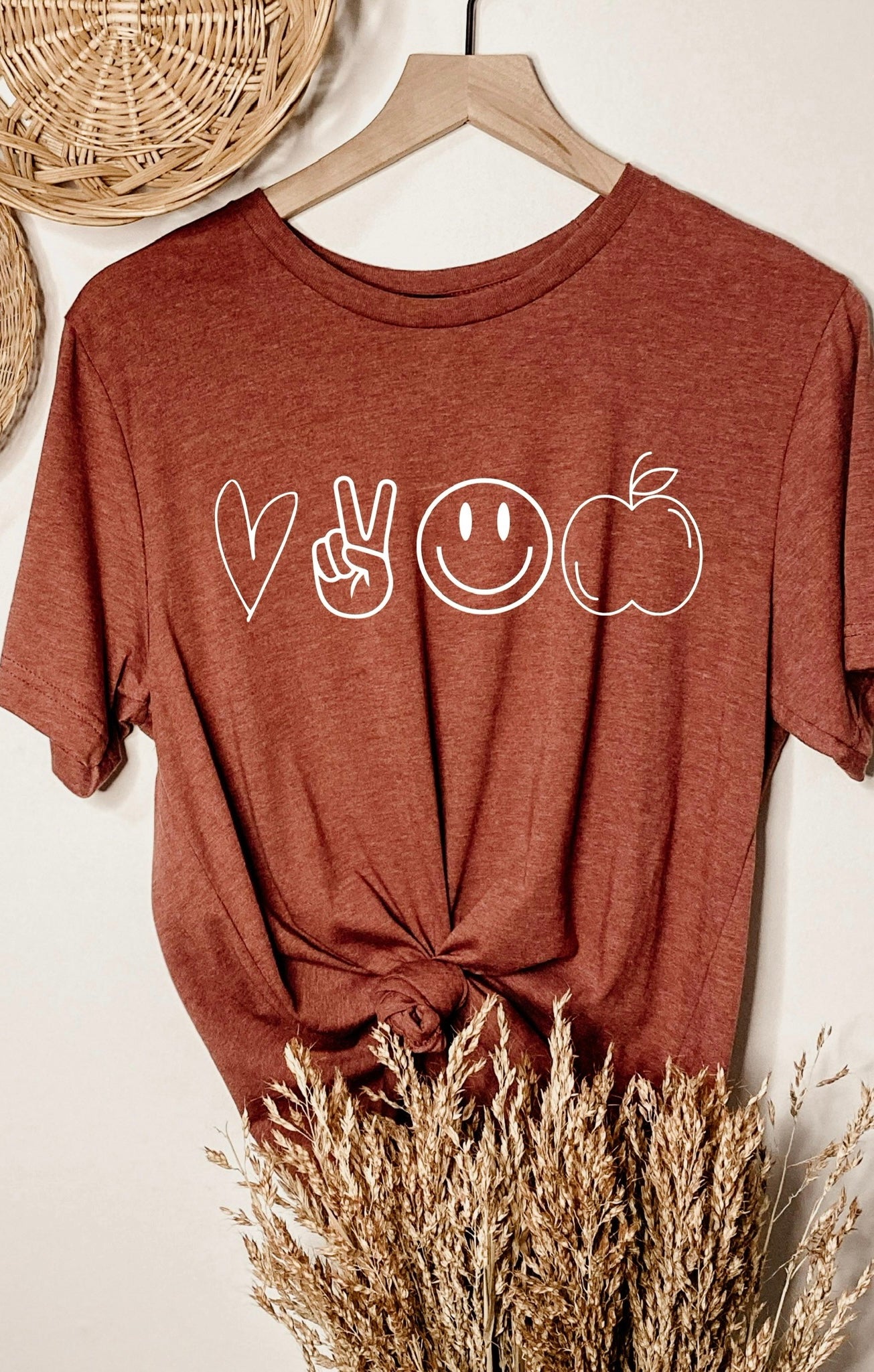 Love, Peace, Happiness & Teach Tee