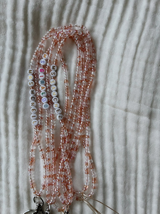 Personalized Beaded Lanyard